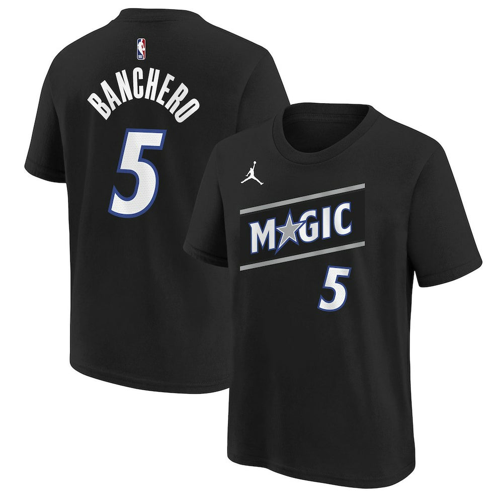 Paolo Banchero Orlando Magic Jordan Brand Youth Statement Edition Name & Number T-Shirt Black - NBA