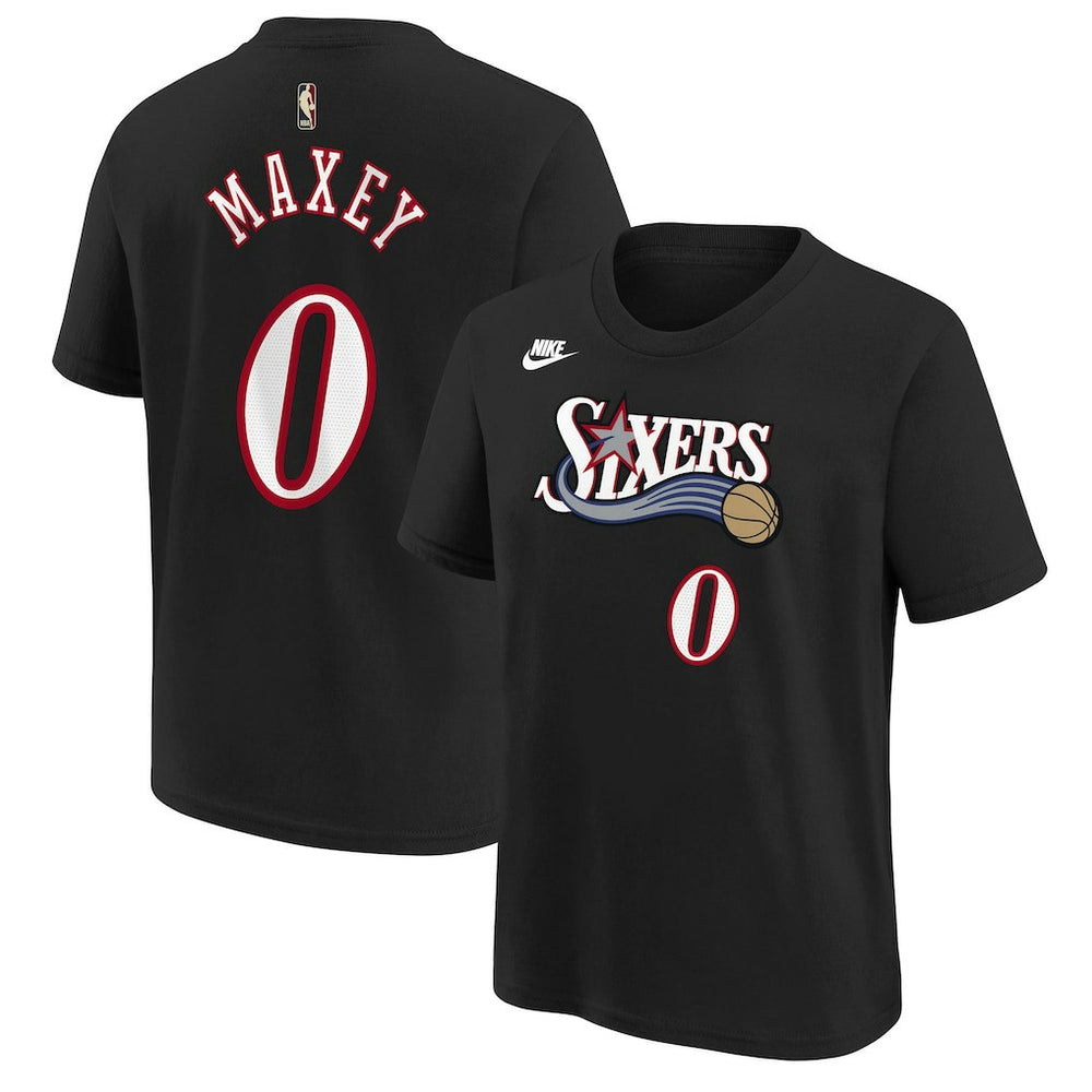 Tyrese Maxey Philadelphia 76ers Youth Name & Number T-Shirt Classic Edition Black - NBA