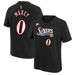 Tyrese Maxey Philadelphia 76ers Youth Name & Number T-Shirt Classic Edition Black - NBA