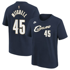 Donovan Mitchell Cleveland Cavaliers Youth Name & Number T-Shirt Classic Editi- Navy - NBA