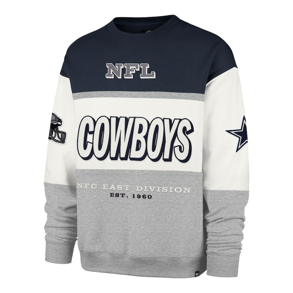 Dallas Cowboys '47 Breeze Maximalist Sweatshirt Navy/Gray | 47 brand