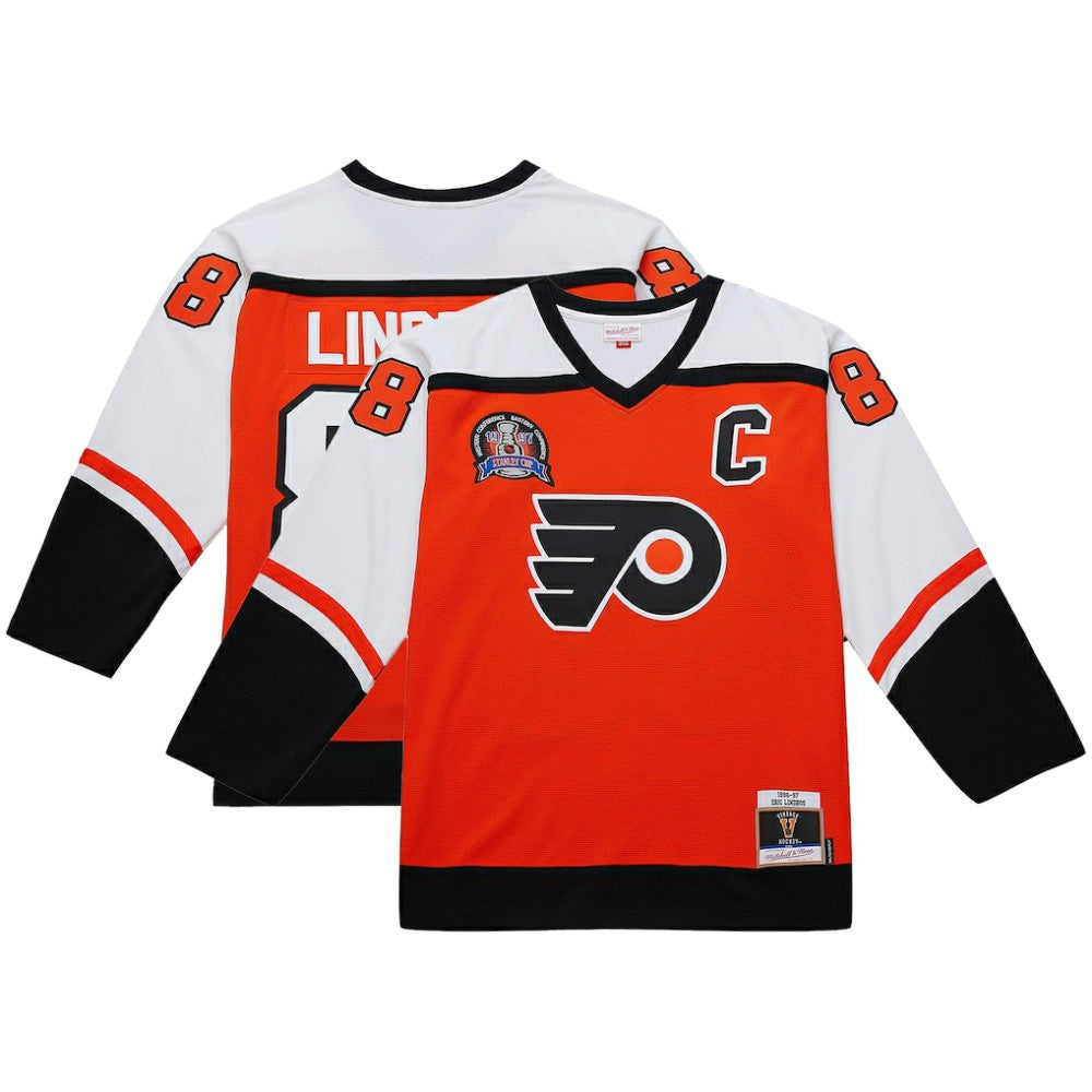 Eric Lindros Philadelphia Flyers Mitchell & Ness Big & Tall 1996-97 Blue Line 2.0 Jersey - Orange - NHL