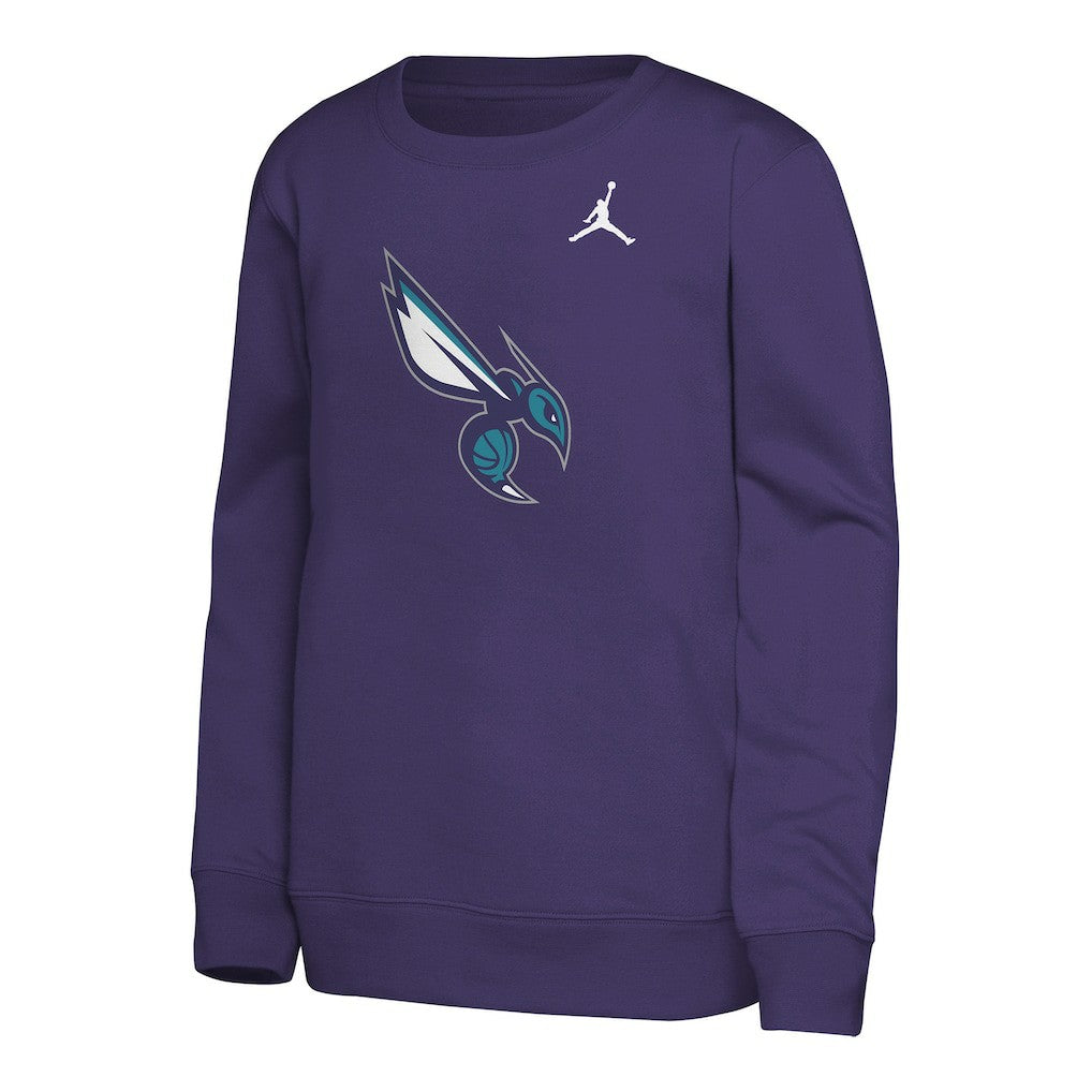 Charlotte Hornets Jordan Brand Youth Courtside Statement Edition Sweatshirt Purple - NBA