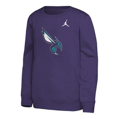 Charlotte Hornets Jordan Brand Youth Courtside Statement Edition Sweatshirt Purple - NBA