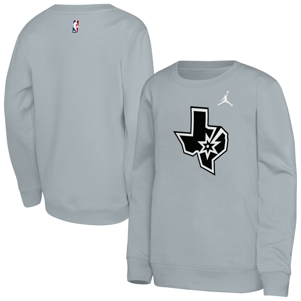 San Antonio Spurs Jordan Brand Youth Courtside Statement Edition Sweatshirt Silver - NBA