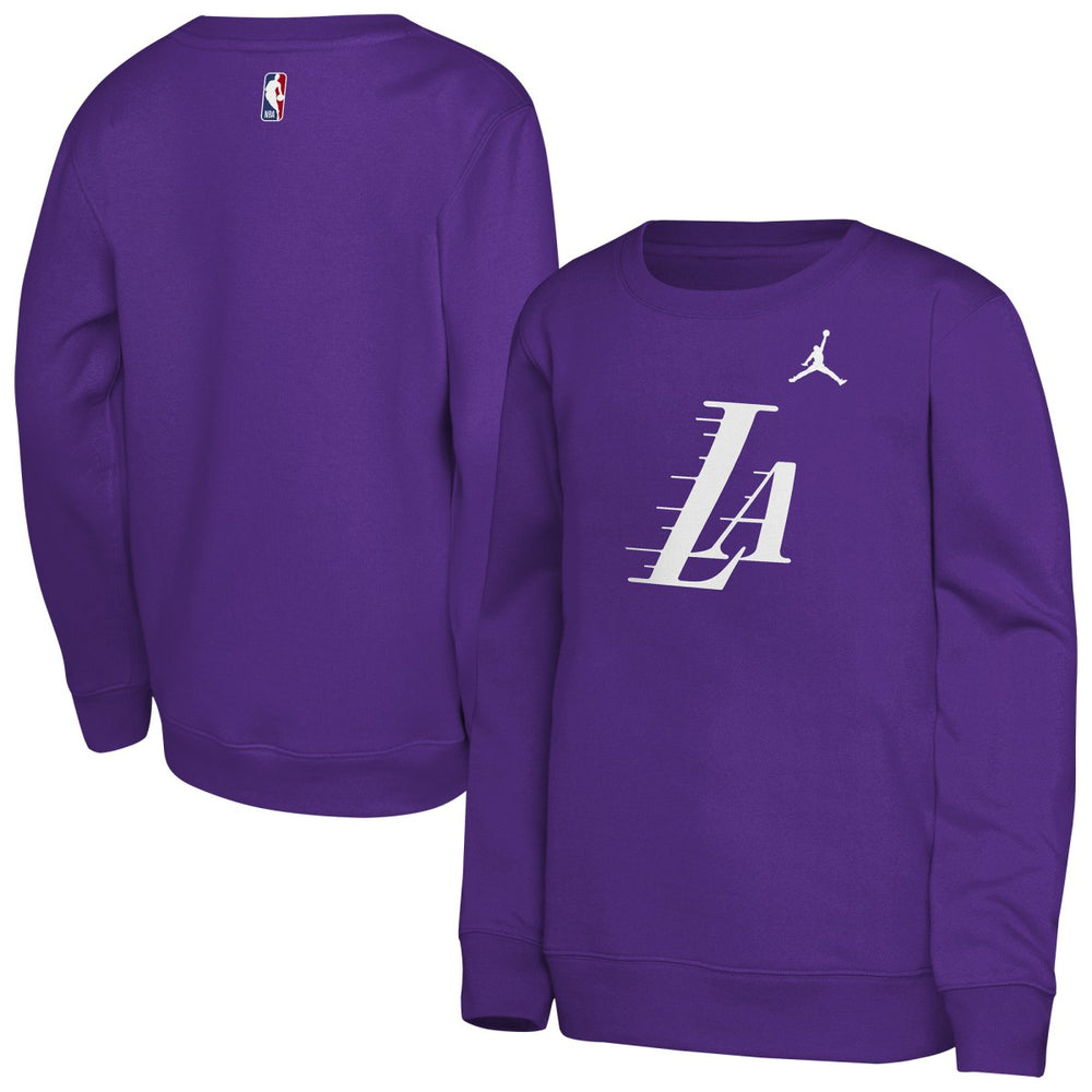 Los Angeles Lakers Jordan Brand Youth Courtside Statement Edition Sweatshirt Purple - NBA
