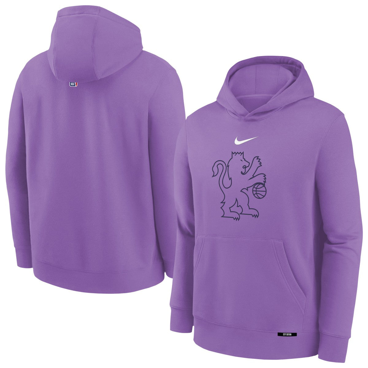 Sacramento Kings Youth 2025/26 City Edition Club Fleece Pullover Hoodie Purple - NBA
