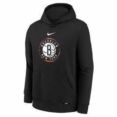 Brooklyn Nets Youth 2025/26 City Edition Club Fleece Pullover Hoodie Black - NBA