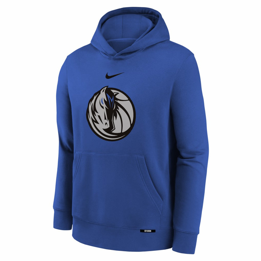 Dallas Mavericks Youth 2025/26 City Edition Club Fleece Pullover Hoodie Royal - NBA