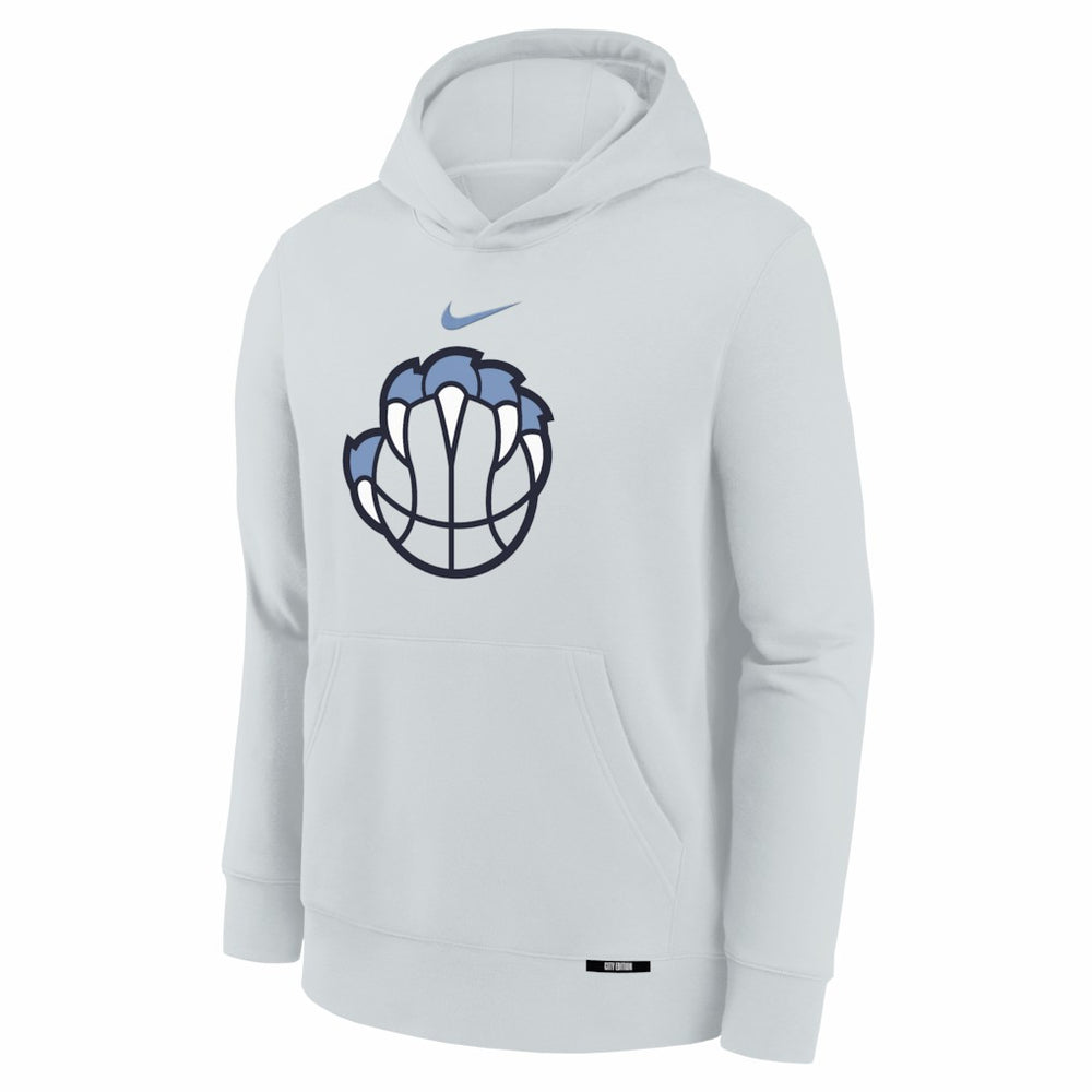Memphis Grizzlies Youth 2025/26 City Edition Club Fleece Pullover Hoodie Silver - NBA