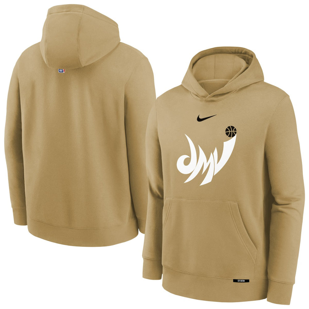 Washington Wizards Youth 2025/26 City Edition Club Logo Fleece Hoodie Tan - NBA