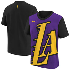 Los Angeles Lakers Youth 2025/26 City Edition Max90 T-Shirt Purple/Black - NBA
