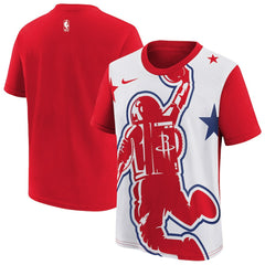 Houston Rockets Youth 2025/26 City Edition Max90 T-Shirt Red/White - NBA