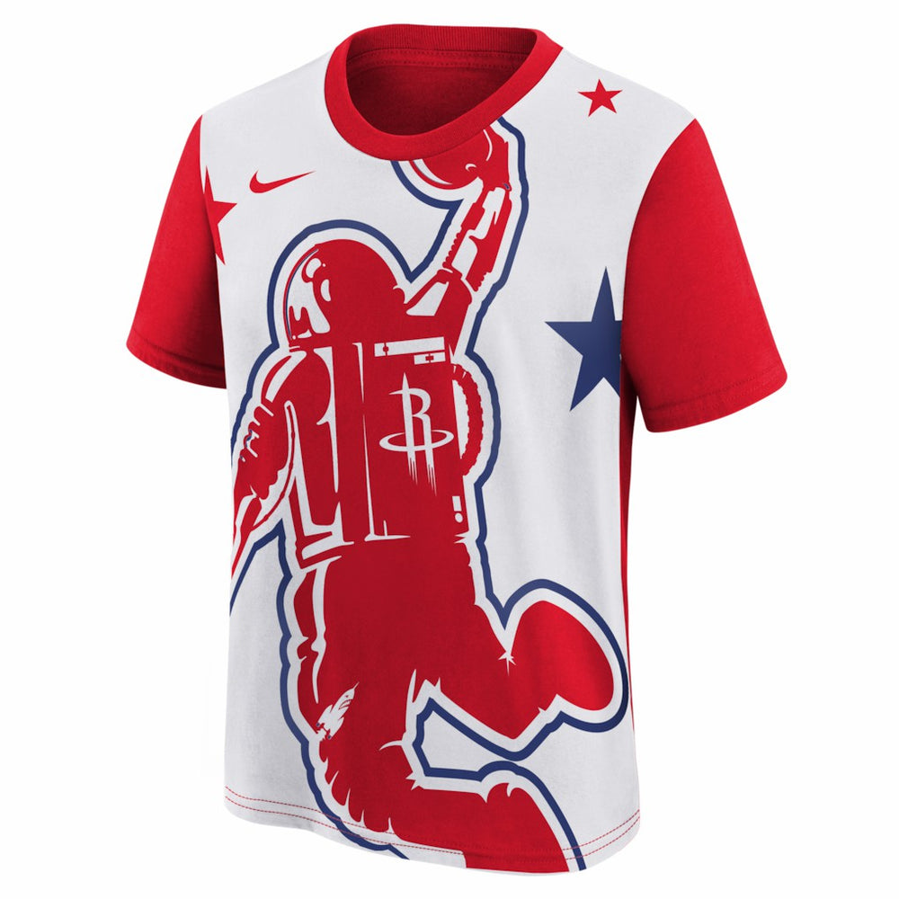 Houston Rockets Youth 2025/26 City Edition Max90 T-Shirt Red/White - NBA
