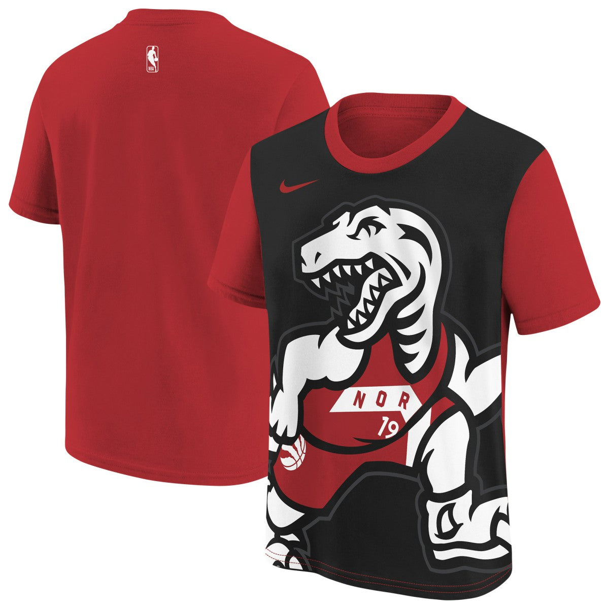 Toronto Raptors Youth 2025/26 City Edition Max90 T-Shirt Red/Black - NBA