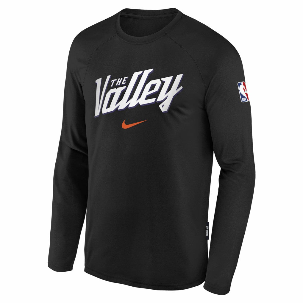 Phoenix Suns Youth 2025/26 City Edition Dri-Fit Long Sleeve Game Top Black - NBA