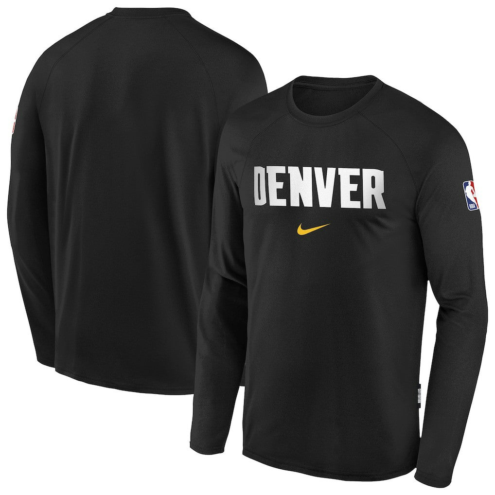Denver Nuggets Youth 2025/26 City Edition Dri-Fit Long Sleeve Game Top Black - NBA