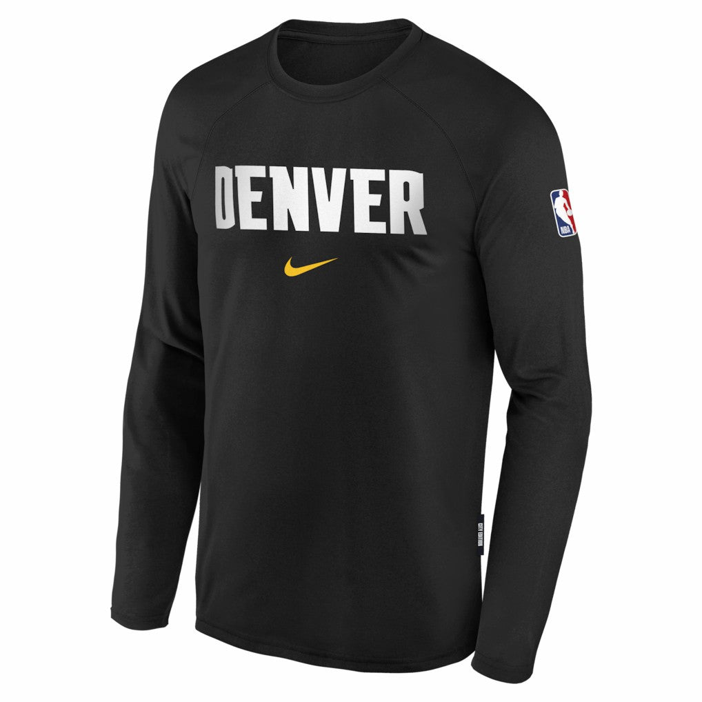 Denver Nuggets Youth 2025/26 City Edition Dri-Fit Long Sleeve Game Top Black - NBA