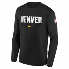 Denver Nuggets Youth 2025/26 City Edition Dri-Fit Long Sleeve Game Top Black - NBA