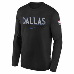 Dallas Mavericks Youth 2025/26 City Edition Dri-Fit Long Sleeve Game Top Black - NBA
