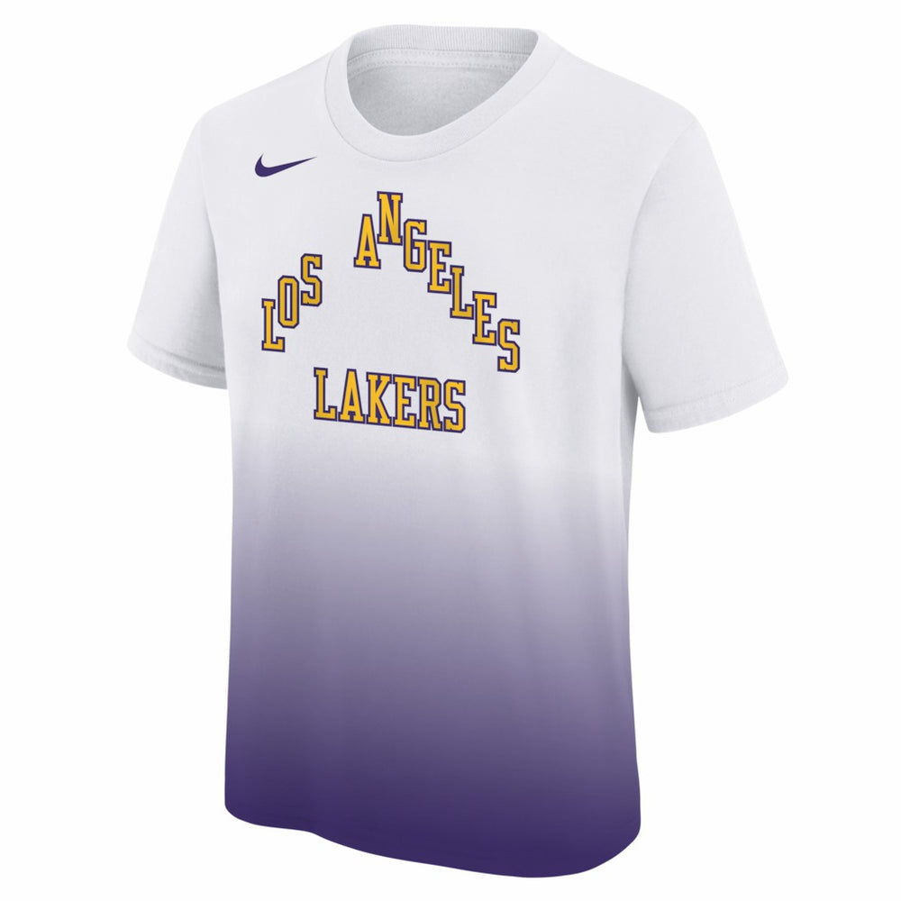 Los Angeles Lakers Youth 2025/26 City Edition Max90 T-Shirt White/Purple - NBA