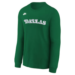 Dallas Mavericks Youth Hardwood Classics Essential Logo Max90 Long Sleeve T-Shirt Green - NBA