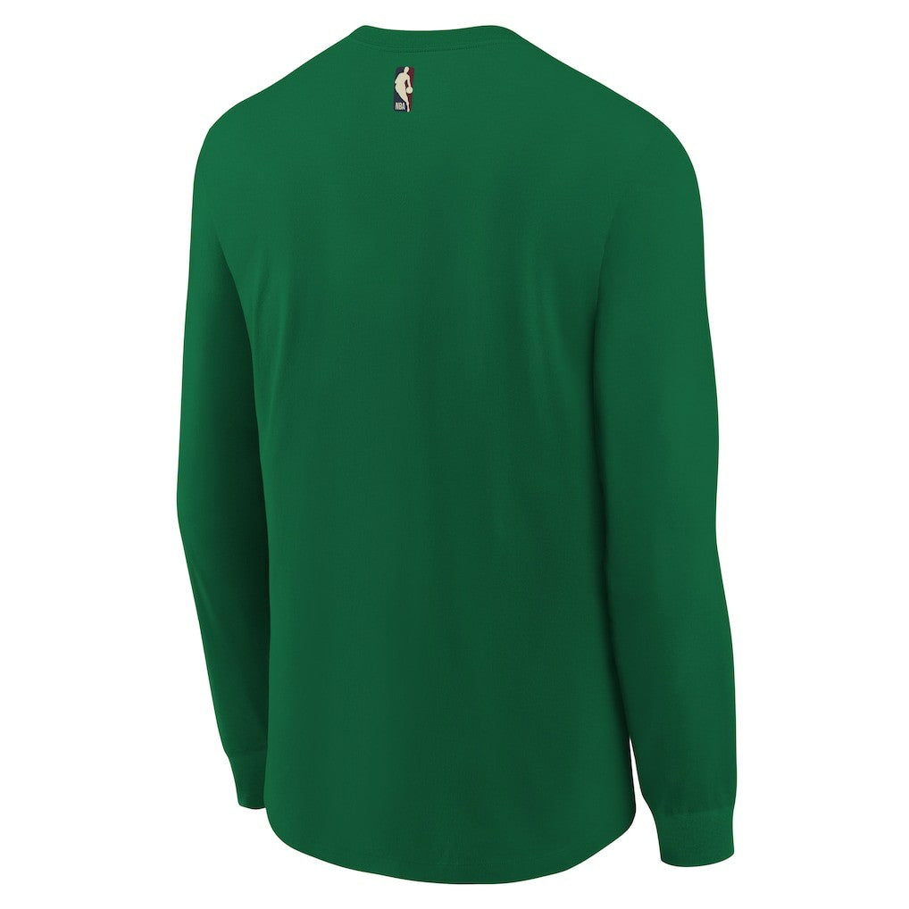 Dallas Mavericks Youth Hardwood Classics Essential Logo Max90 Long Sleeve T-Shirt Green - NBA