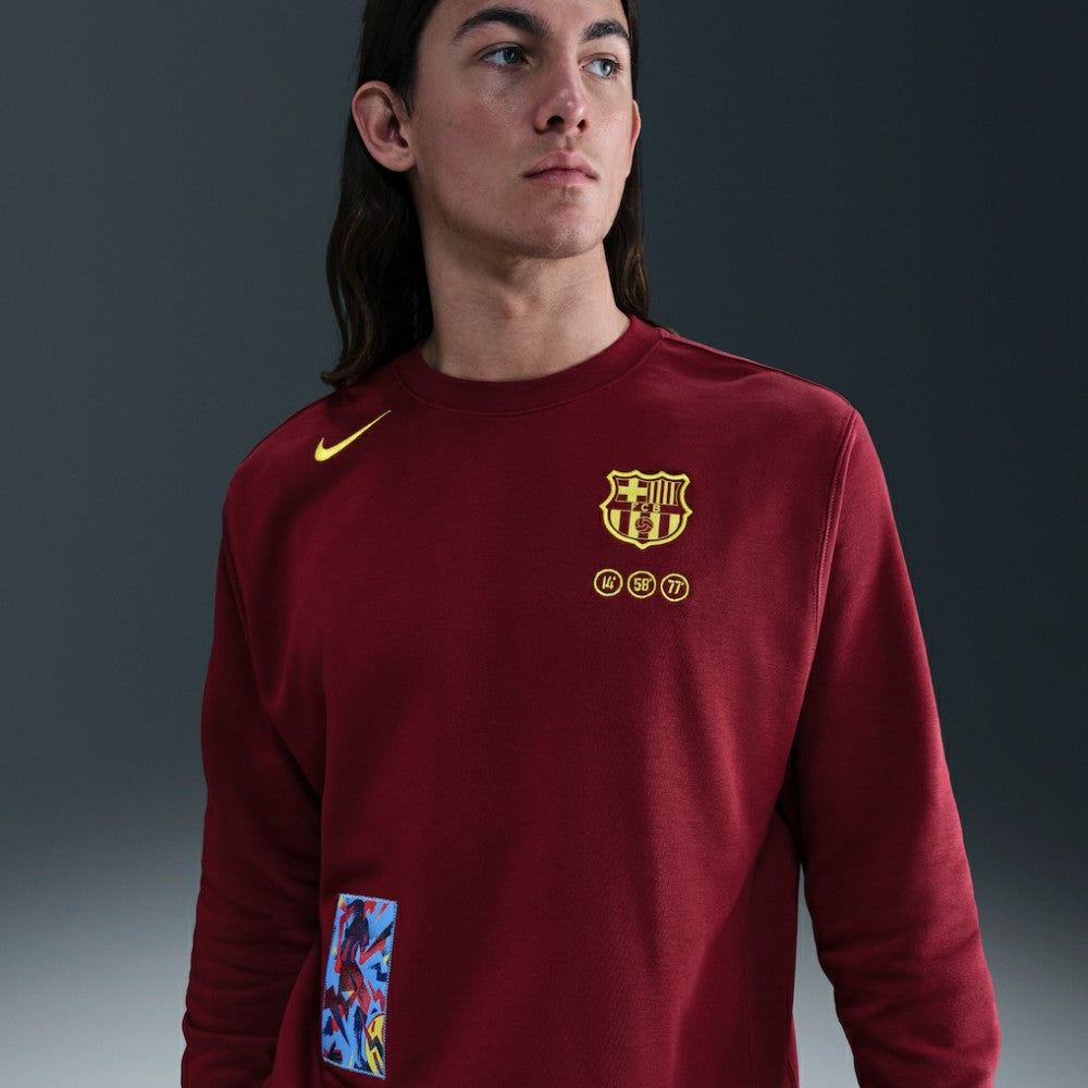 Barcelona Special Edition Club Fleece Sweatshirt Red | Nike Online