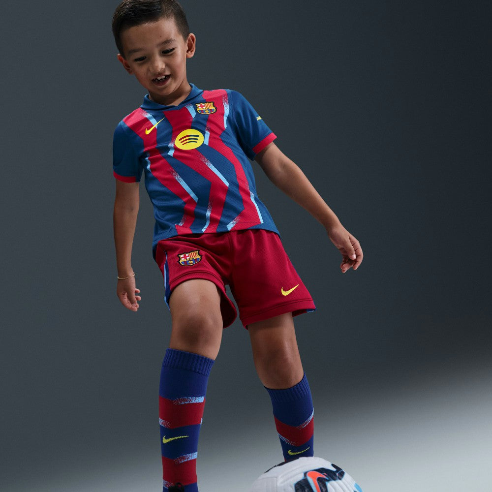 Barcelona Preschool 2025/26 Fourth Stadium Kit Set Blue/Red | Nike discount