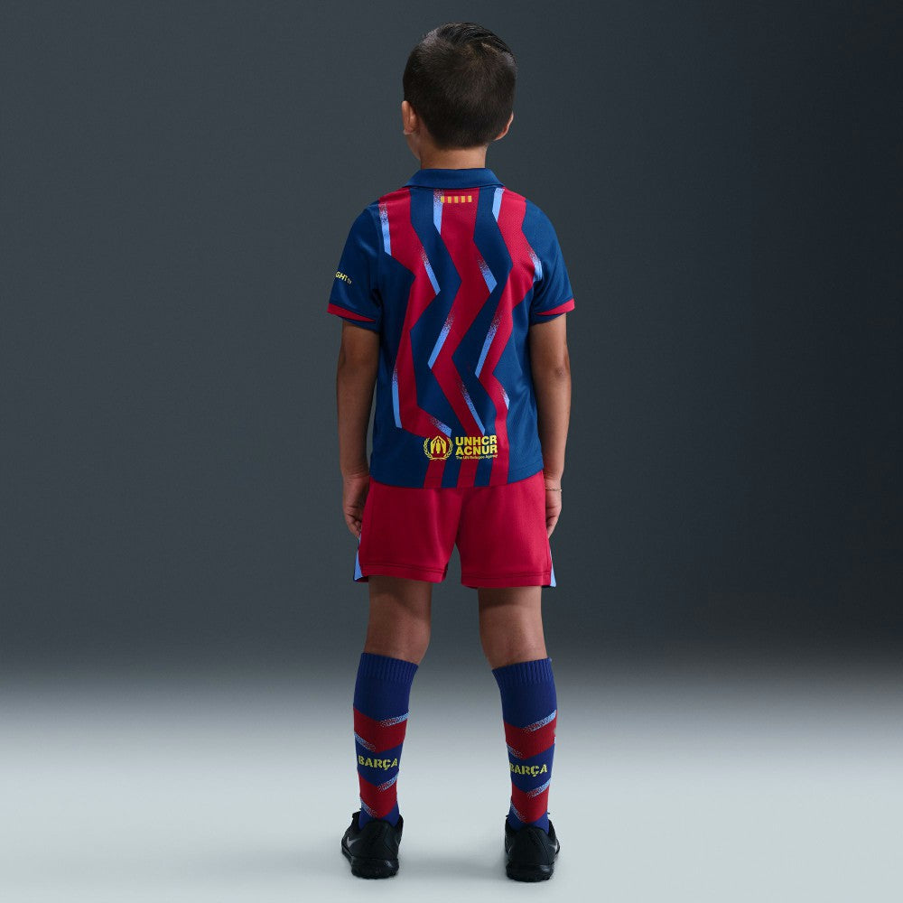 Barcelona Preschool 2025/26 Fourth Stadium Kit Set Blue/Red | Nike discount