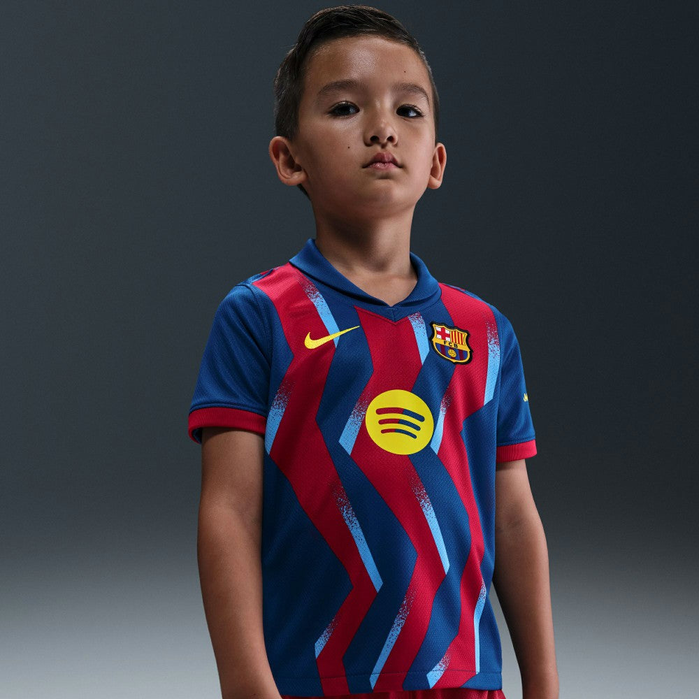 Barcelona Preschool 2025/26 Fourth Stadium Kit Set Blue/Red | Nike discount