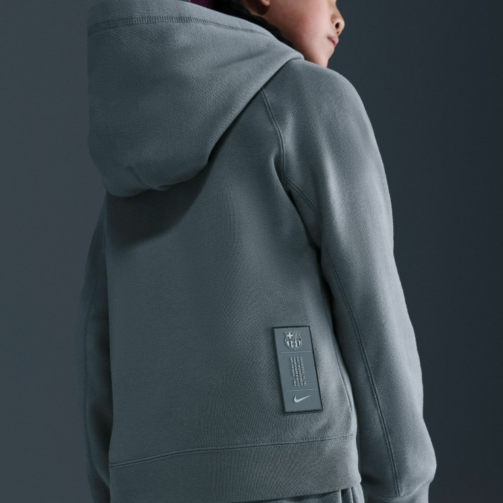 Barcelona Youth Air Raglan Hoodie Gray | Nike Online