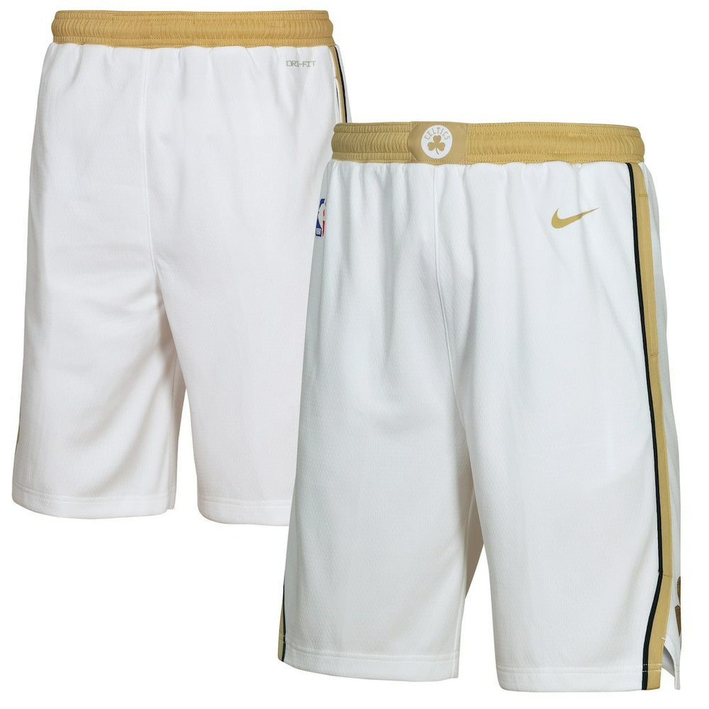 Boston Celtics Youth 2025/26 City Edition Swingman Performance Shorts White - NBA