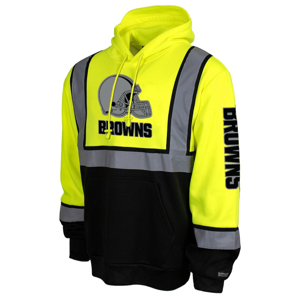 Cleveland Browns High-Visibility Safety Hooded Sweatshirt Yellow | NFL