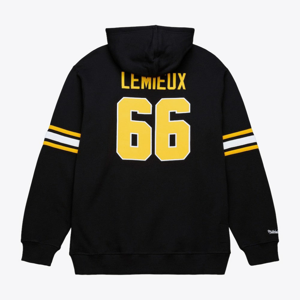 Mario Lemieux Pittsburgh Penguins Mitchell & Ness 1992 Name & Number Premium Pullover Hoodie - Black - NHL