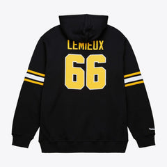 Mario Lemieux Pittsburgh Penguins Mitchell & Ness 1992 Name & Number Premium Pullover Hoodie - Black - NHL