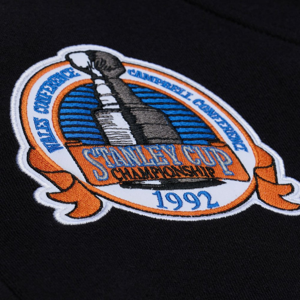 Mario Lemieux Pittsburgh Penguins Mitchell & Ness 1992 Name & Number Premium Pullover Hoodie - Black - NHL