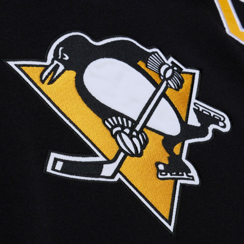 Mario Lemieux Pittsburgh Penguins Mitchell & Ness 1992 Name & Number Premium Pullover Hoodie - Black - NHL