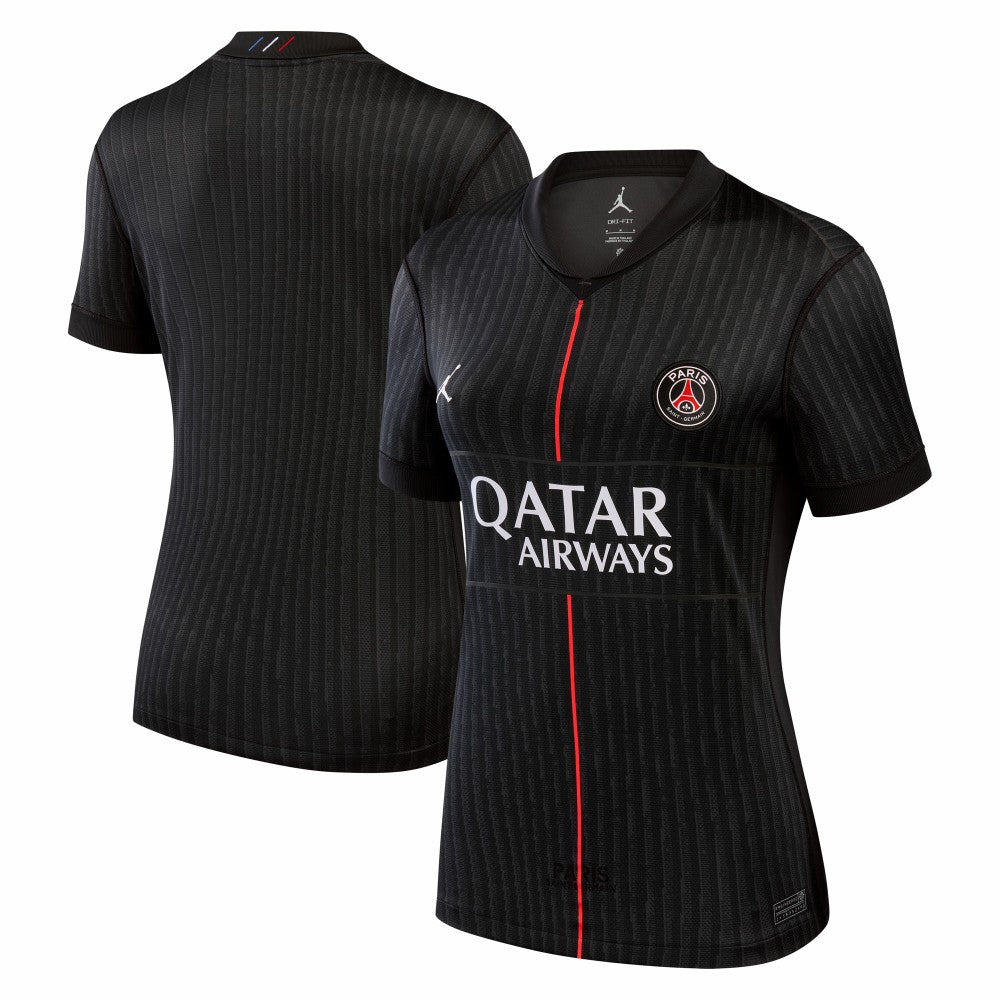 Paris Saint-Germain Jordan Brand Women's 2025/26 Fourth Replica Jersey Black | Jordan Sale