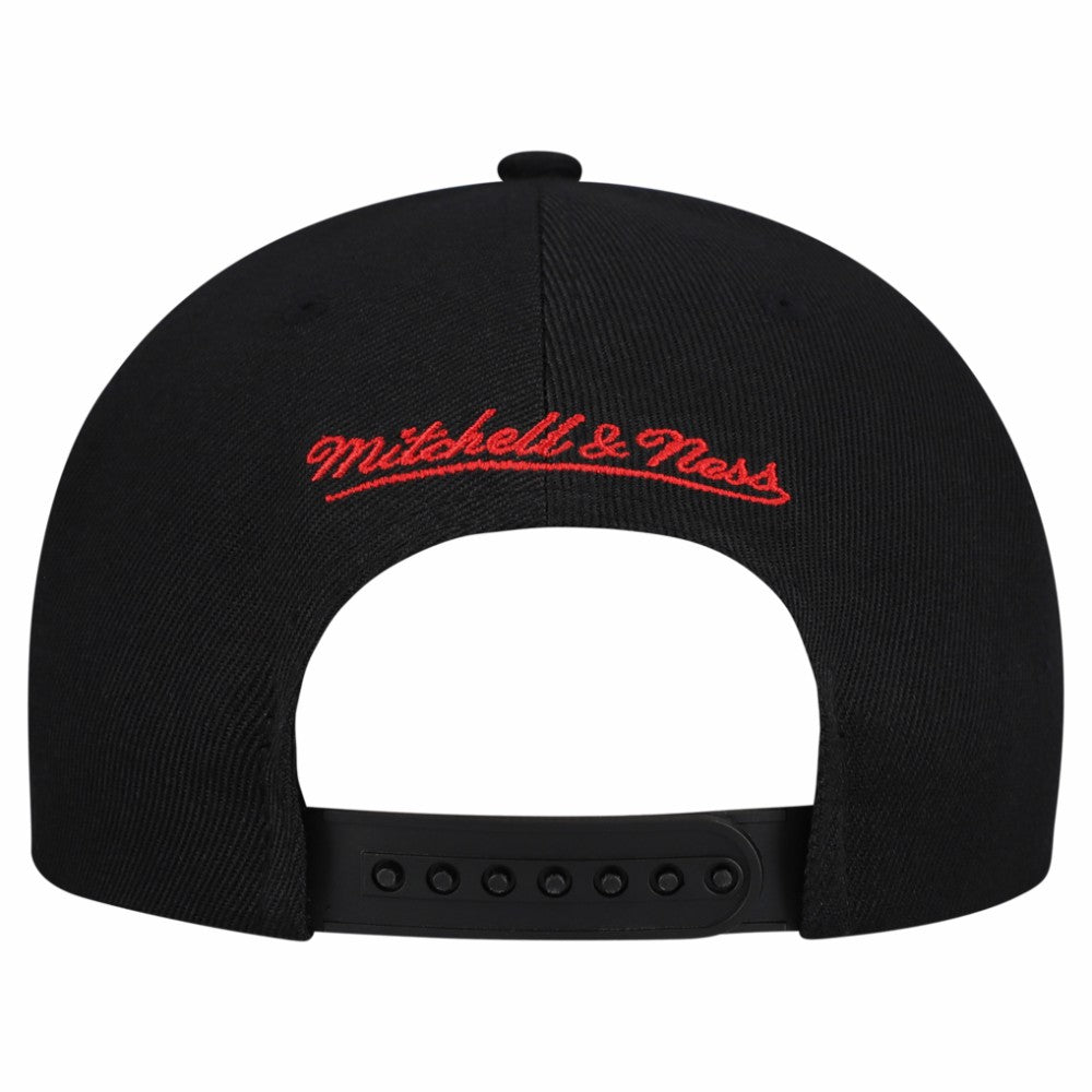 Buffalo Sabres Mitchell & Ness Retro Script Colorblock Snapback Hat - Black - NHL