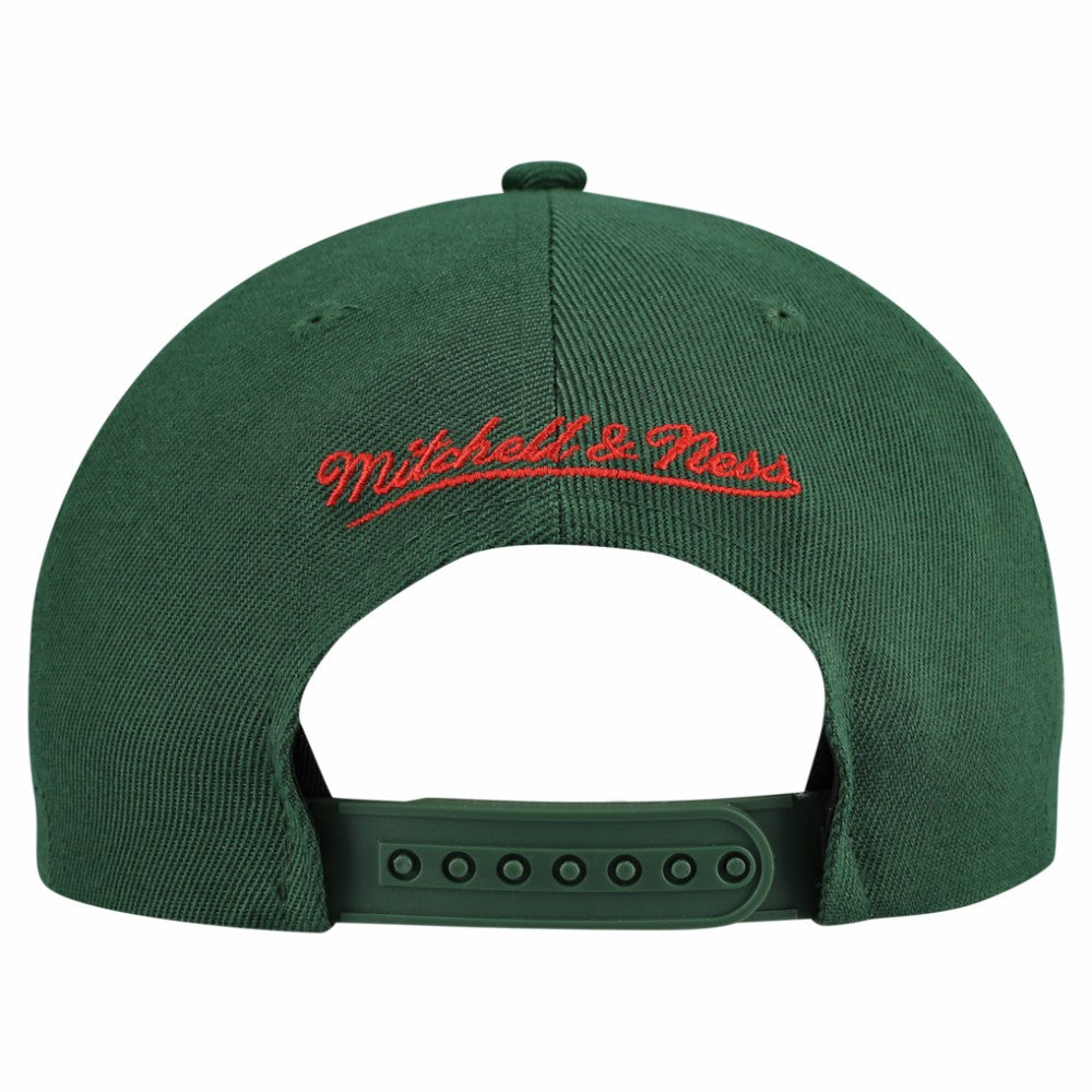 Minnesota Wild Mitchell & Ness Retro Script Colorblock Snapback Hat - Green - NHL