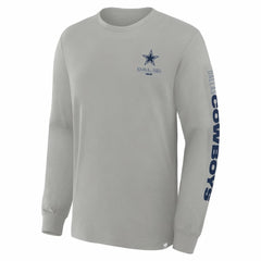 Dallas Cowboys Big & Tall Clock Management Legacy Long Sleeve T-Shirt Heather Gray | Fanatics