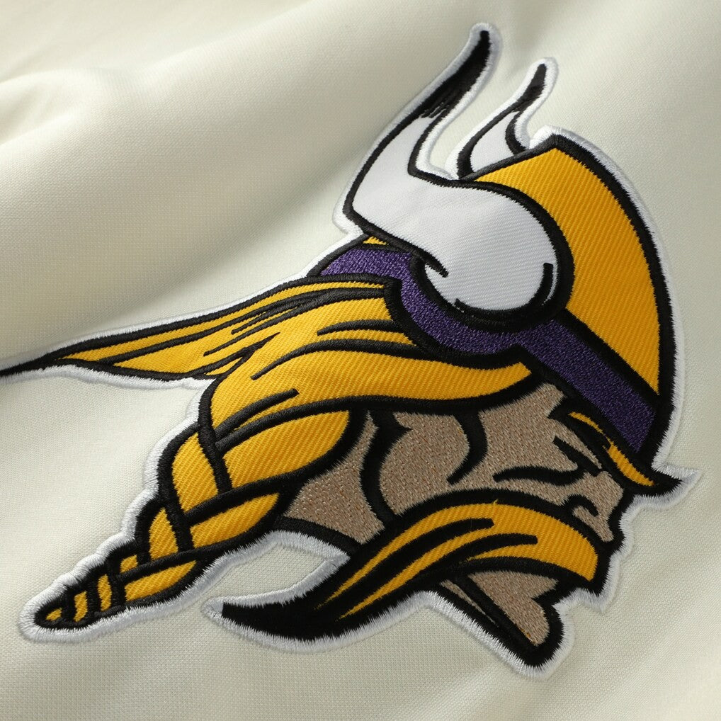 Minnesota Vikings Profile Big & Tall Chest Print and Logo Short Sleeve Pullover Hoodie Oatmeal | NFL