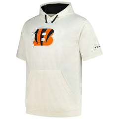 Cincinnati Bengals Profile Big & Tall Chest Print and Logo Short Sleeve Pullover Hoodie Oatmeal | NFL
