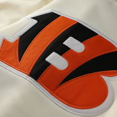 Cincinnati Bengals Profile Big & Tall Chest Print and Logo Short Sleeve Pullover Hoodie Oatmeal | NFL