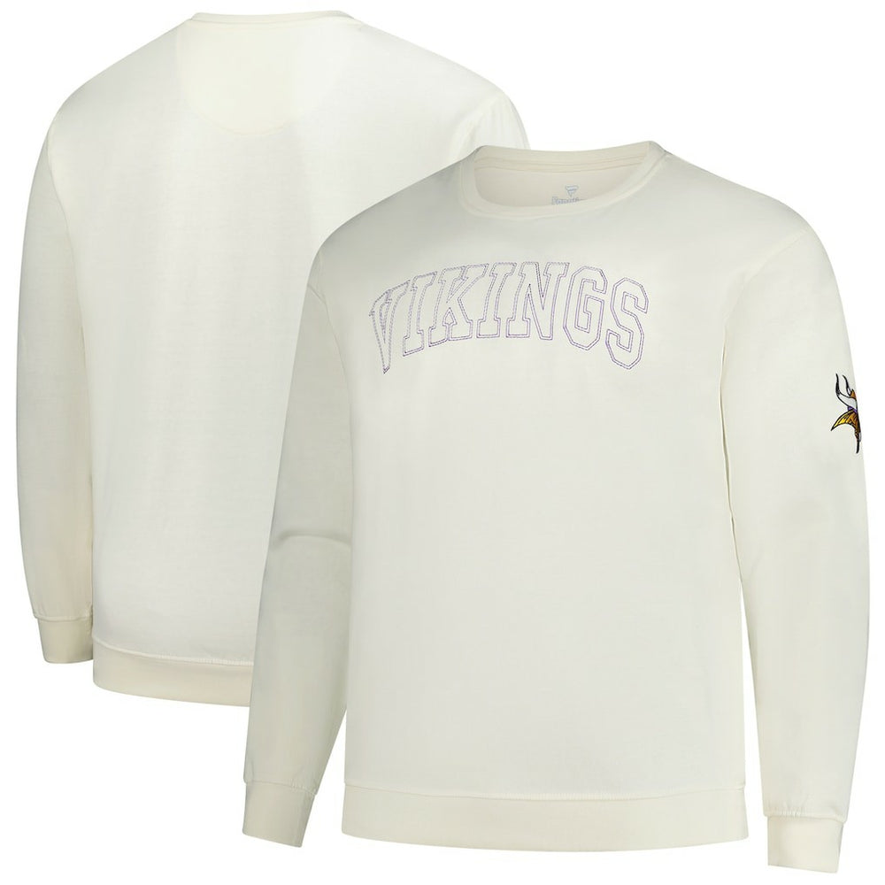 Minnesota Vikings Profile Big & Tall Fleece Sweatshirt Cream | NFL