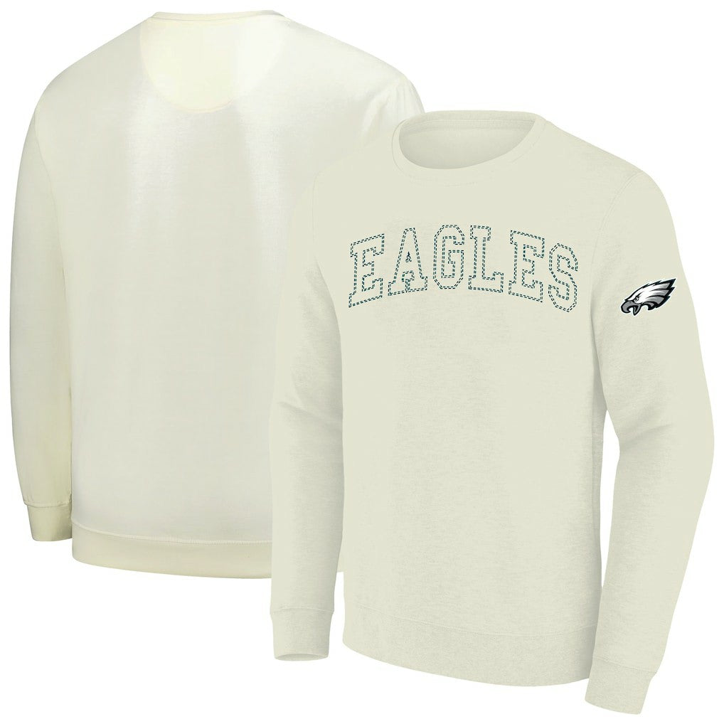 Philadelphia Eagles Profile Big & Tall Fleece Sweatshirt Cream | NFL