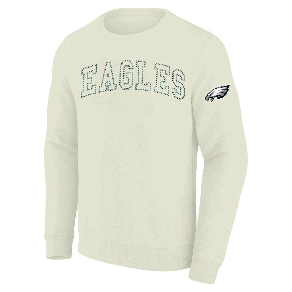 Philadelphia Eagles Profile Big & Tall Fleece Sweatshirt Cream | NFL