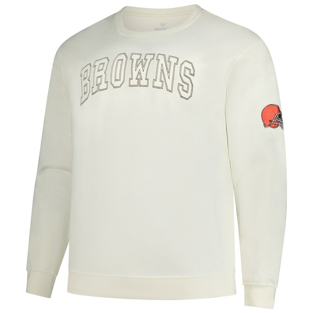Cleveland Browns Profile Big & Tall Fleece Sweatshirt Cream | NFL