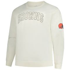 Cleveland Browns Profile Big & Tall Fleece Sweatshirt Cream | NFL